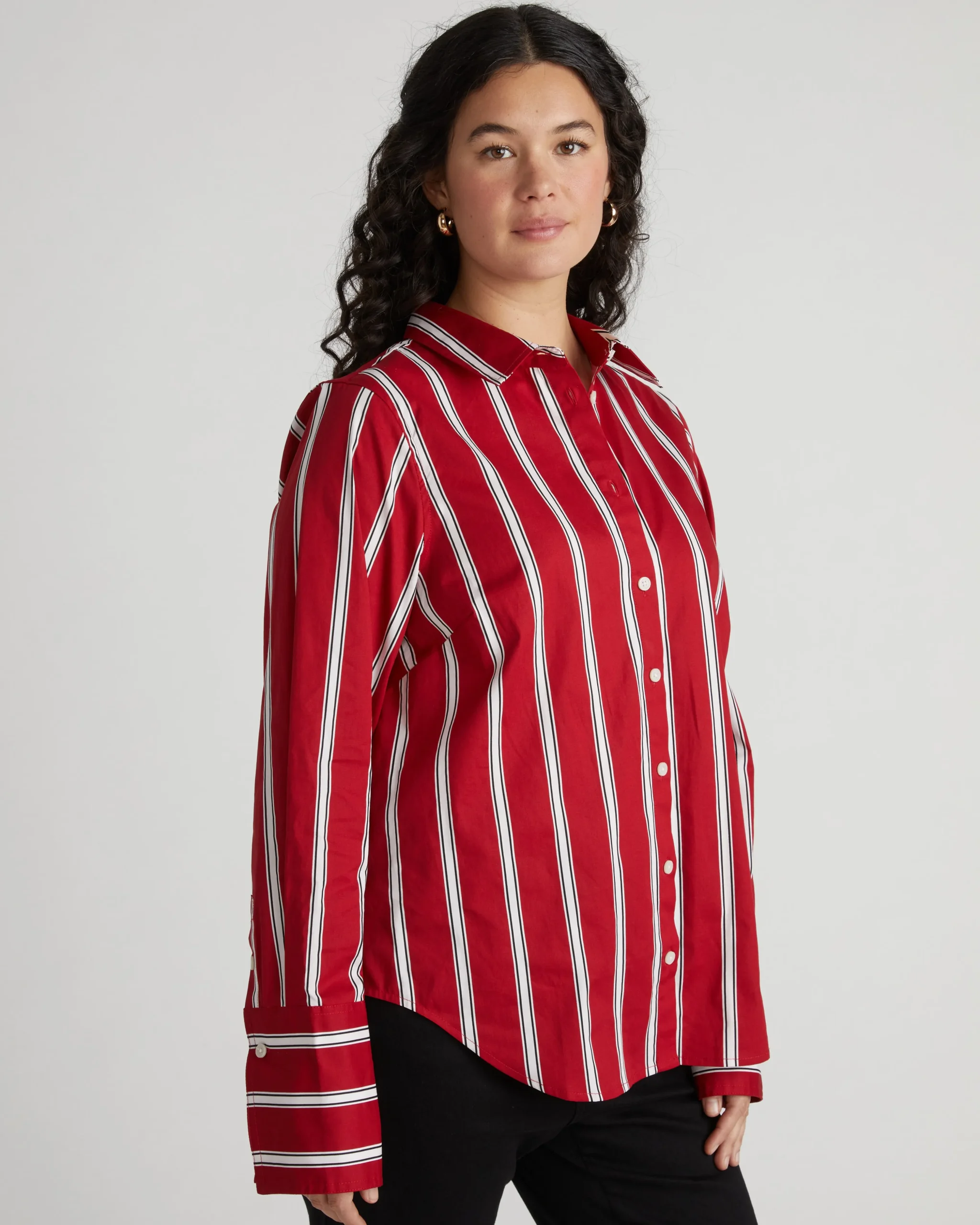 Henning x US Madison Shirt Red/Black/White Stripe
