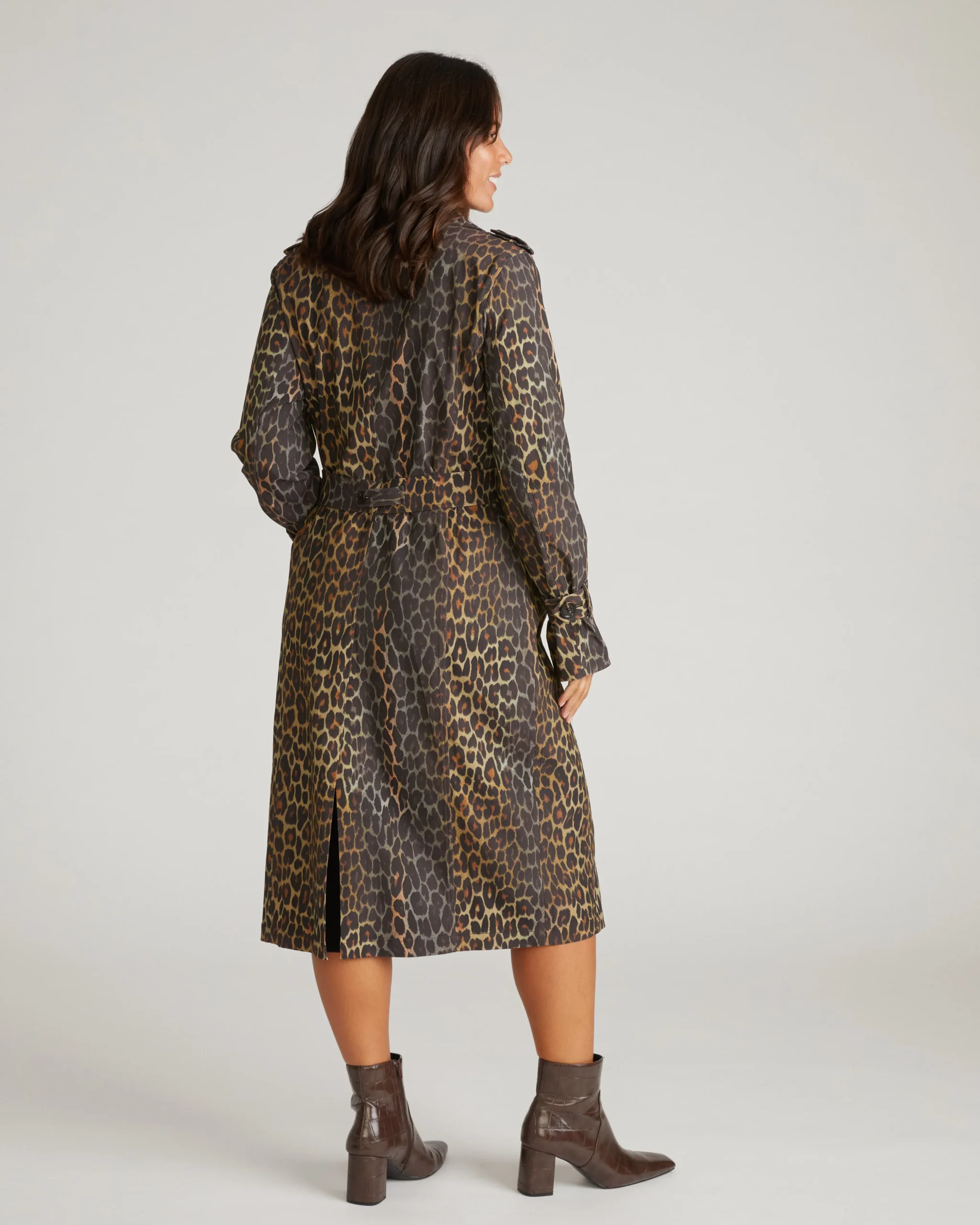 Henning x US Park Soft Trench Shadow Leopard Print