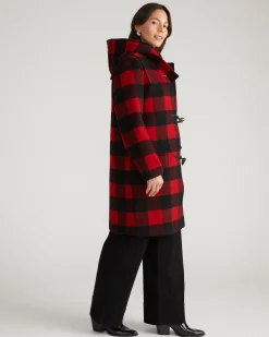 Highlands Duffle Coat Red Buffalo Check