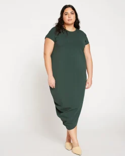 Iconic Geneva Dress Forest Green