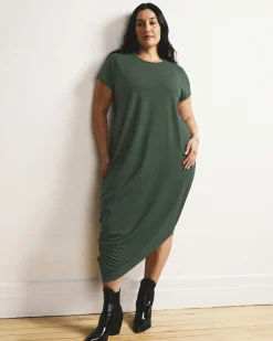 Iconic Geneva Dress Forest Green