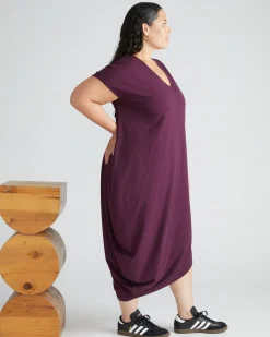Iconic Geneva V-Neck Dress Acai