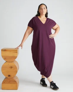 Iconic Geneva V-Neck Dress Acai