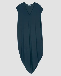 Iconic Geneva V-Neck Dress Deep Sea