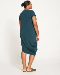 Iconic Geneva V-Neck Dress Deep Sea
