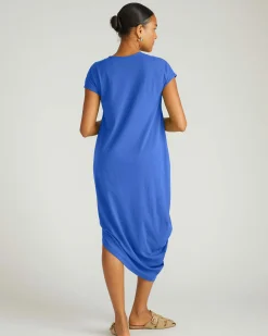 Iconic Geneva V-Neck Dress Lapis