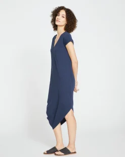 Iconic Geneva V-Neck Dress Midnight