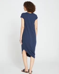Iconic Geneva V-Neck Dress Midnight