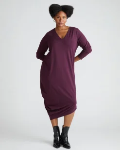 Iconic Long Sleeve V-Neck Geneva Dress Acai