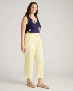 Iris Linen Blend Easy Pull-On Pants Twinkle
