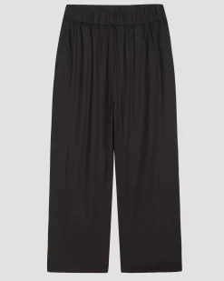 Iris Linen Blend Easy Pull-On Pants Black