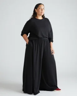 Isadora Wide Leg Lounge Pants Black