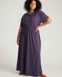Isadora Wide Leg Lounge Pants Anthracite