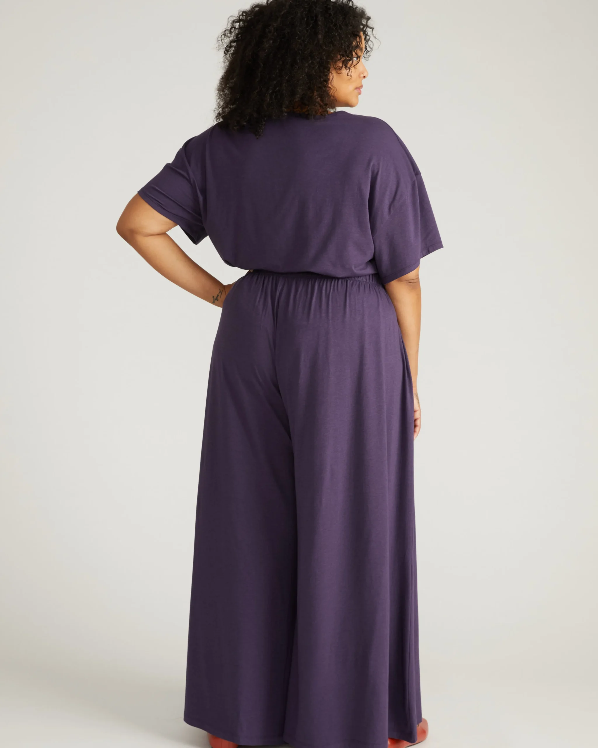 Isadora Wide Leg Lounge Pants Anthracite