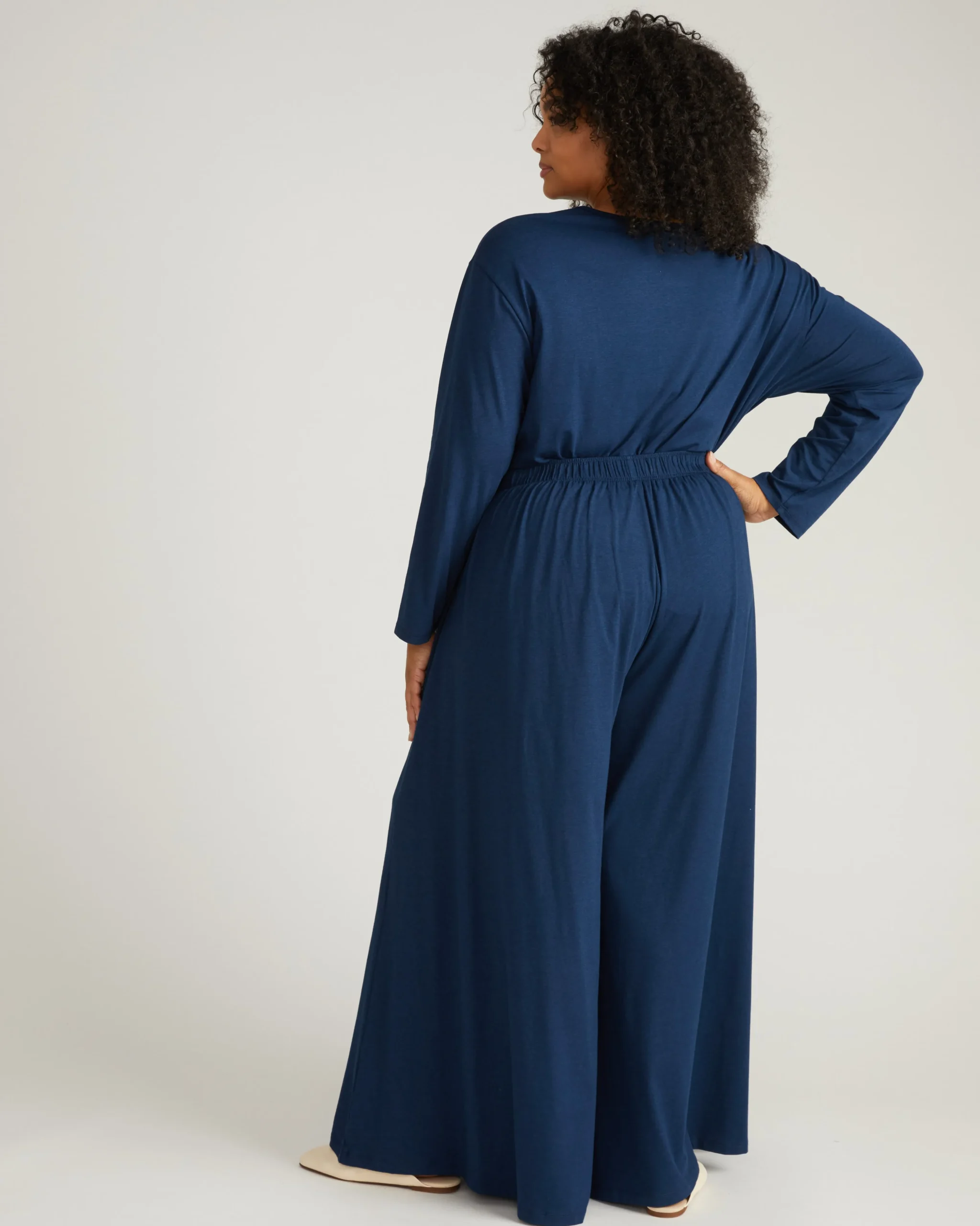 Isadora Wide Leg Lounge Pants Pageant Blue
