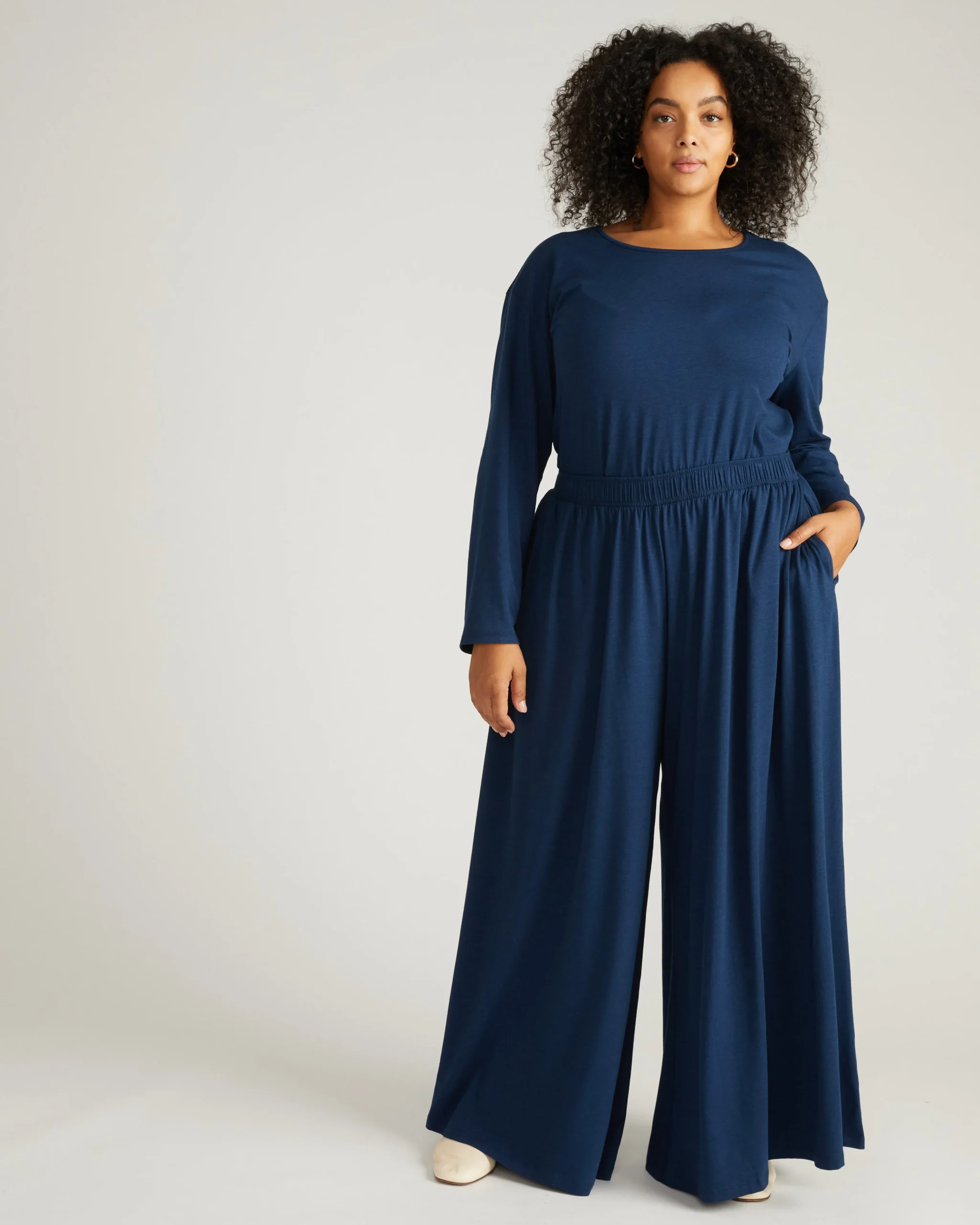 Isadora Wide Leg Lounge Pants Pageant Blue