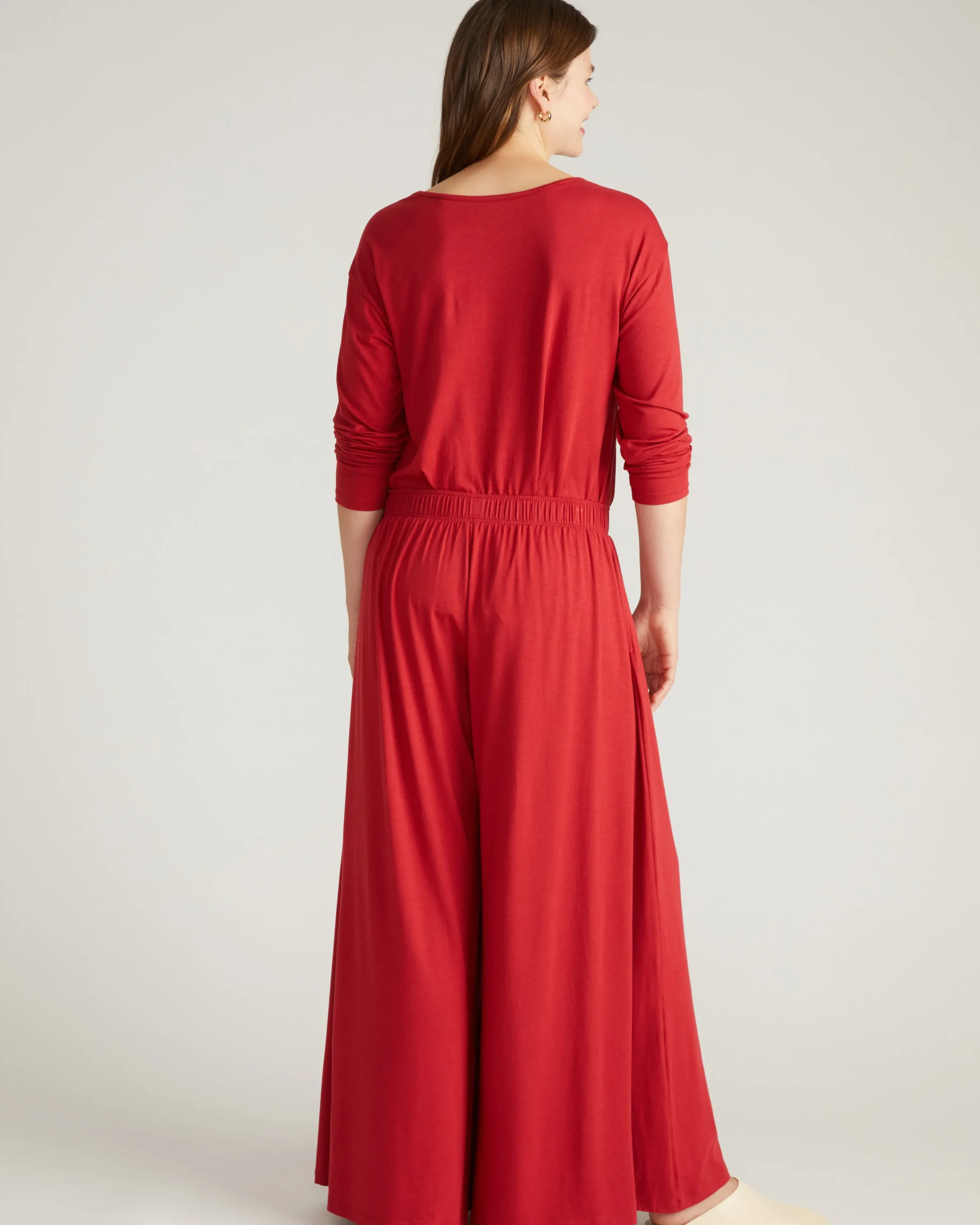 Isadora Wide Leg Lounge Pants Raspberry