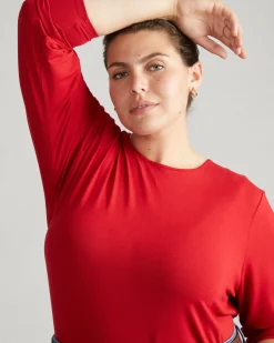 Joan Liquid Jersey Long Sleeve Top New York Red