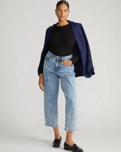 Joan Liquid Jersey Long Sleeve Top Black