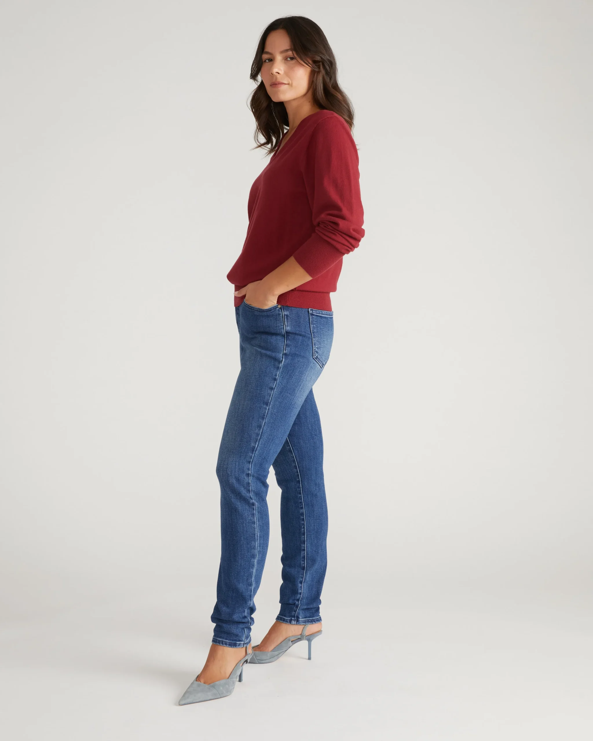 Joni High Rise Curve Slim Leg Jeans 32 Inch True Blue