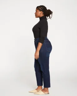 Joni High Rise Curve Slim Leg Jeans 27 Inch Midnight Blue