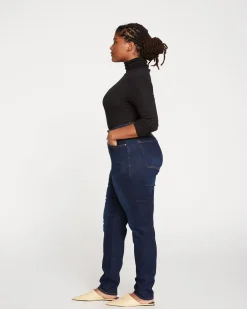 Joni High Rise Curve Slim Leg Jeans 32 Inch Midnight Blue