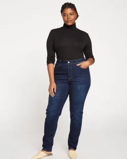 Joni High Rise Curve Slim Leg Jeans 32 Inch Midnight Blue