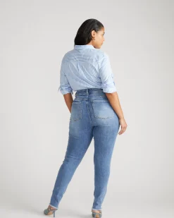 Joni High Rise Curve Slim Leg Jeans 32 Inch Bright Indigo