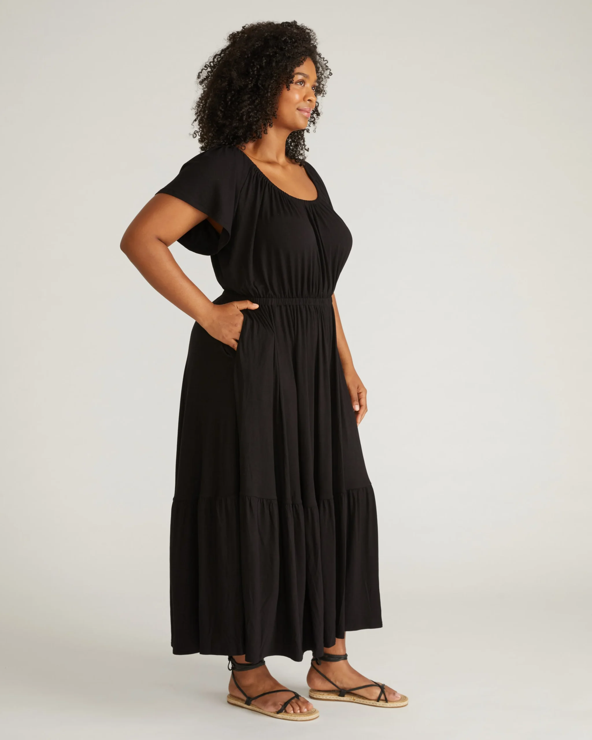 Kahlo Liquid Jersey Dress Black