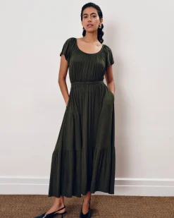 Kahlo Liquid Jersey Dress Coratina Green