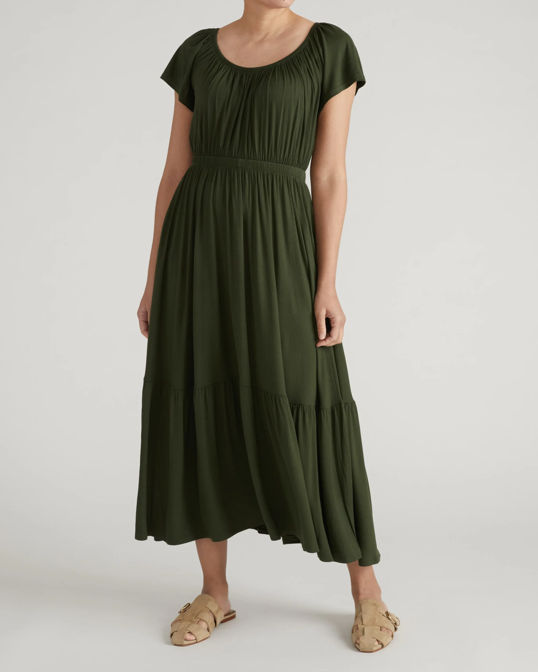 Kahlo Liquid Jersey Dress Coratina Green