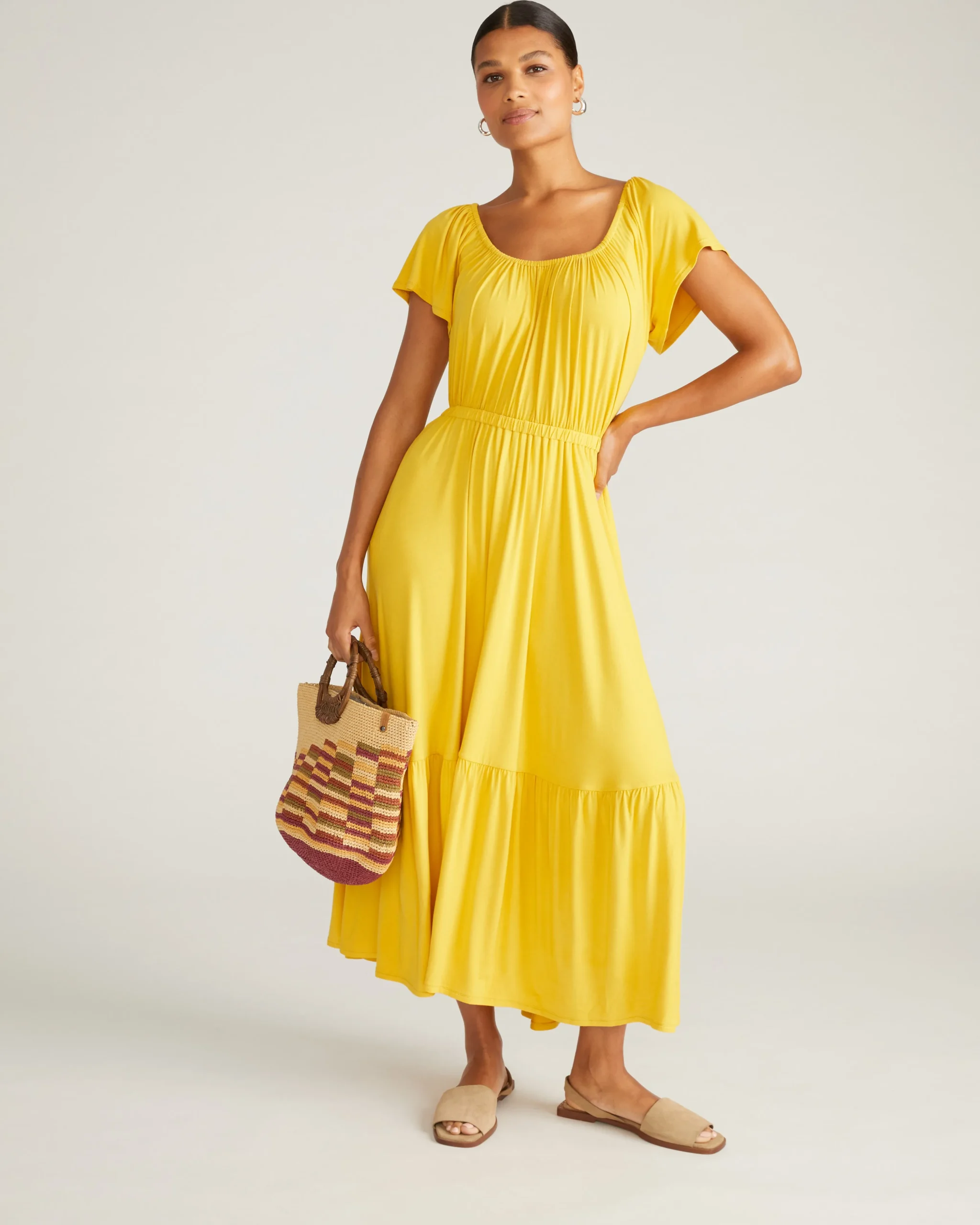 Kahlo Liquid Jersey Dress Golden Hour