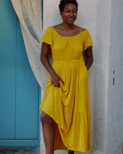Kahlo Liquid Jersey Dress Golden Hour