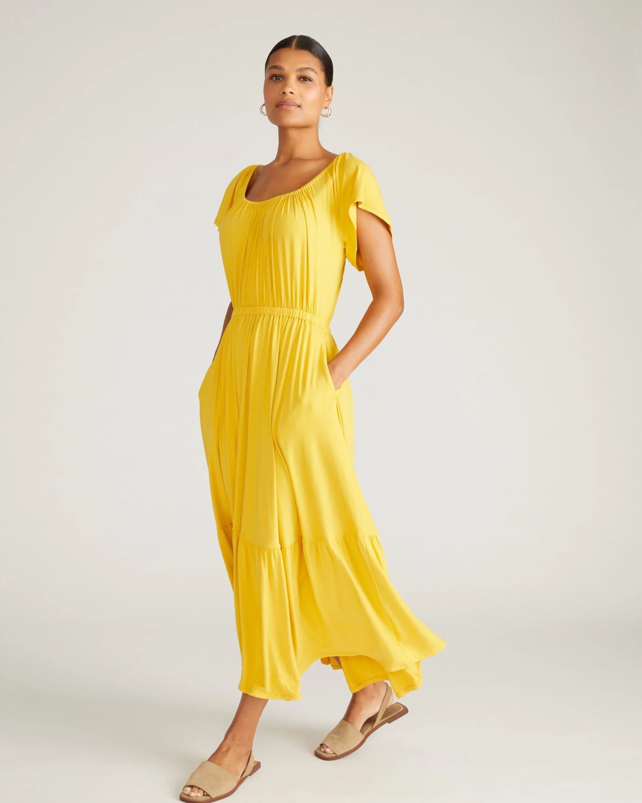 Kahlo Liquid Jersey Dress Golden Hour