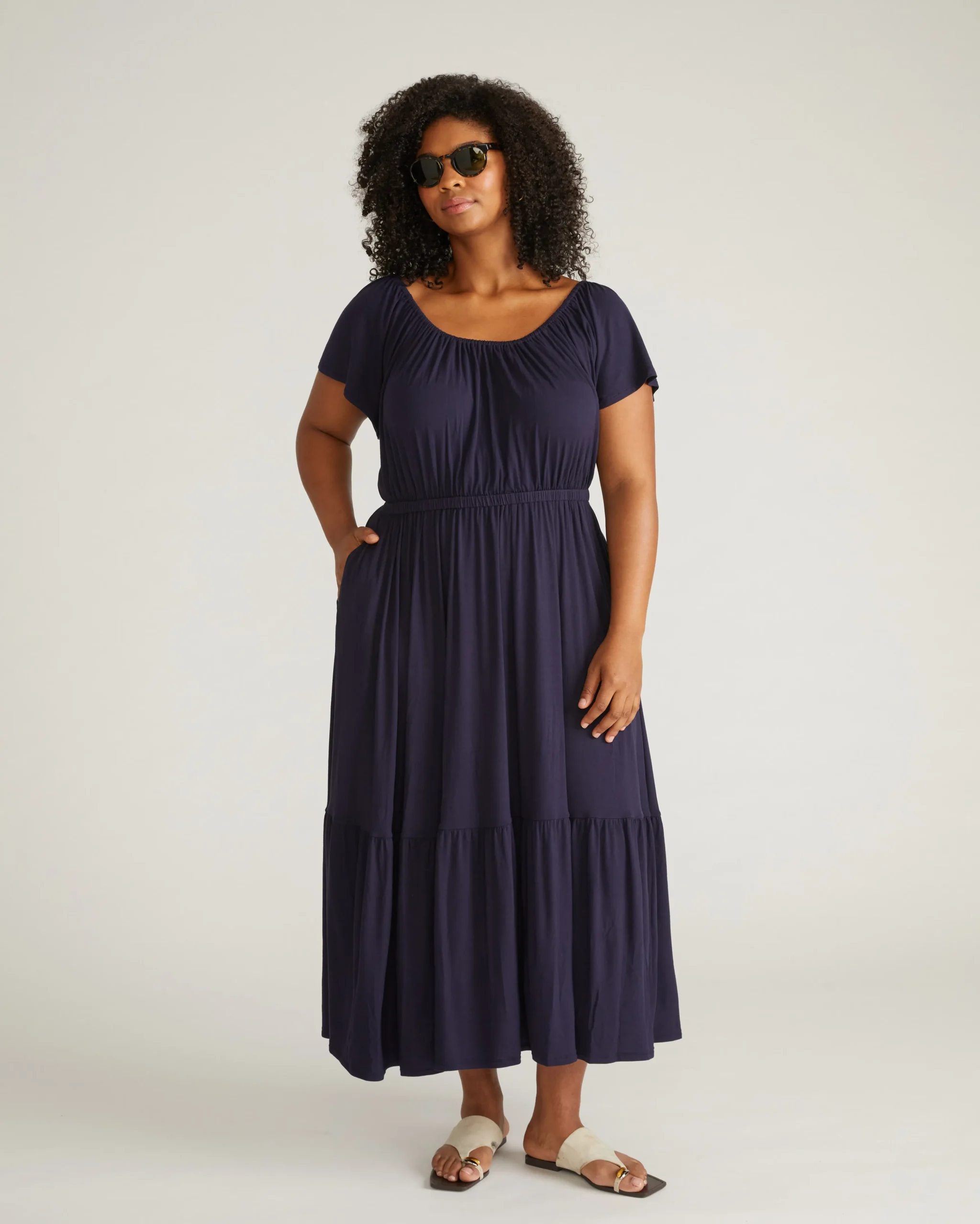 Kahlo Liquid Jersey Dress Midnight