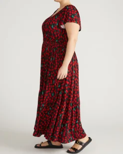 Kahlo Liquid Jersey Dress Very Cherry Print