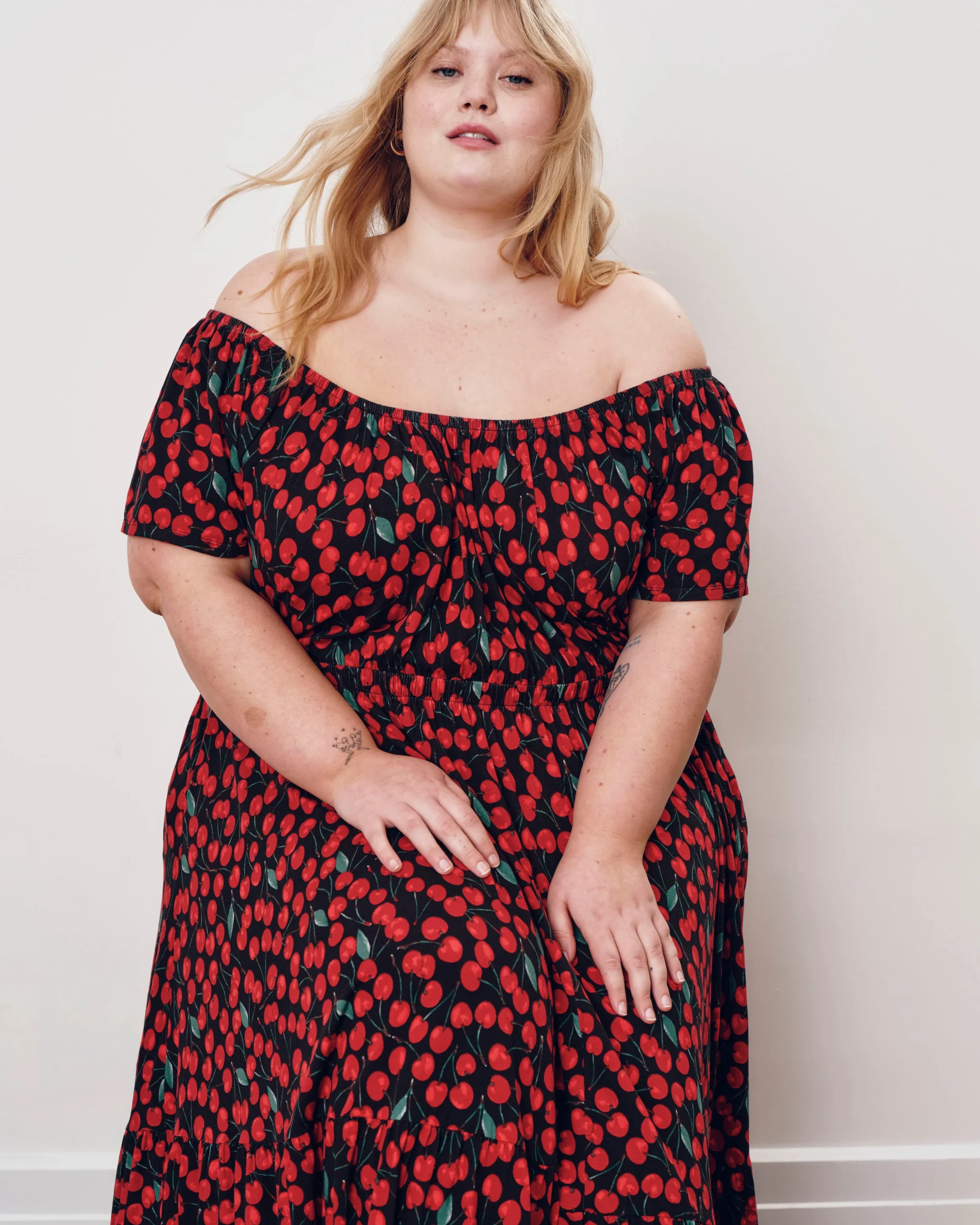 Kahlo Liquid Jersey Dress Very Cherry Print