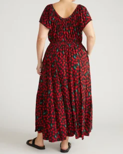 Kahlo Liquid Jersey Dress Very Cherry Print
