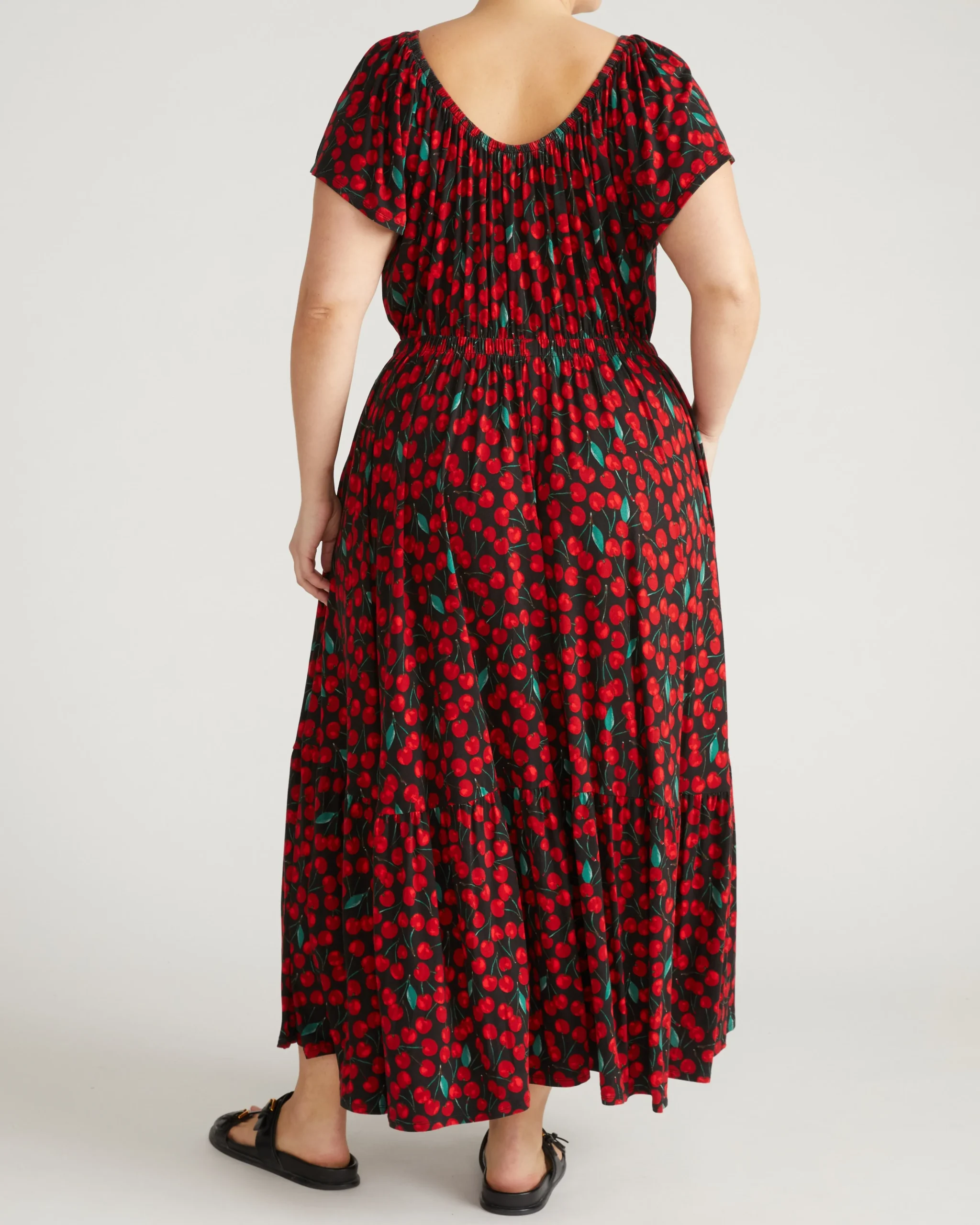Kahlo Liquid Jersey Dress Very Cherry Print