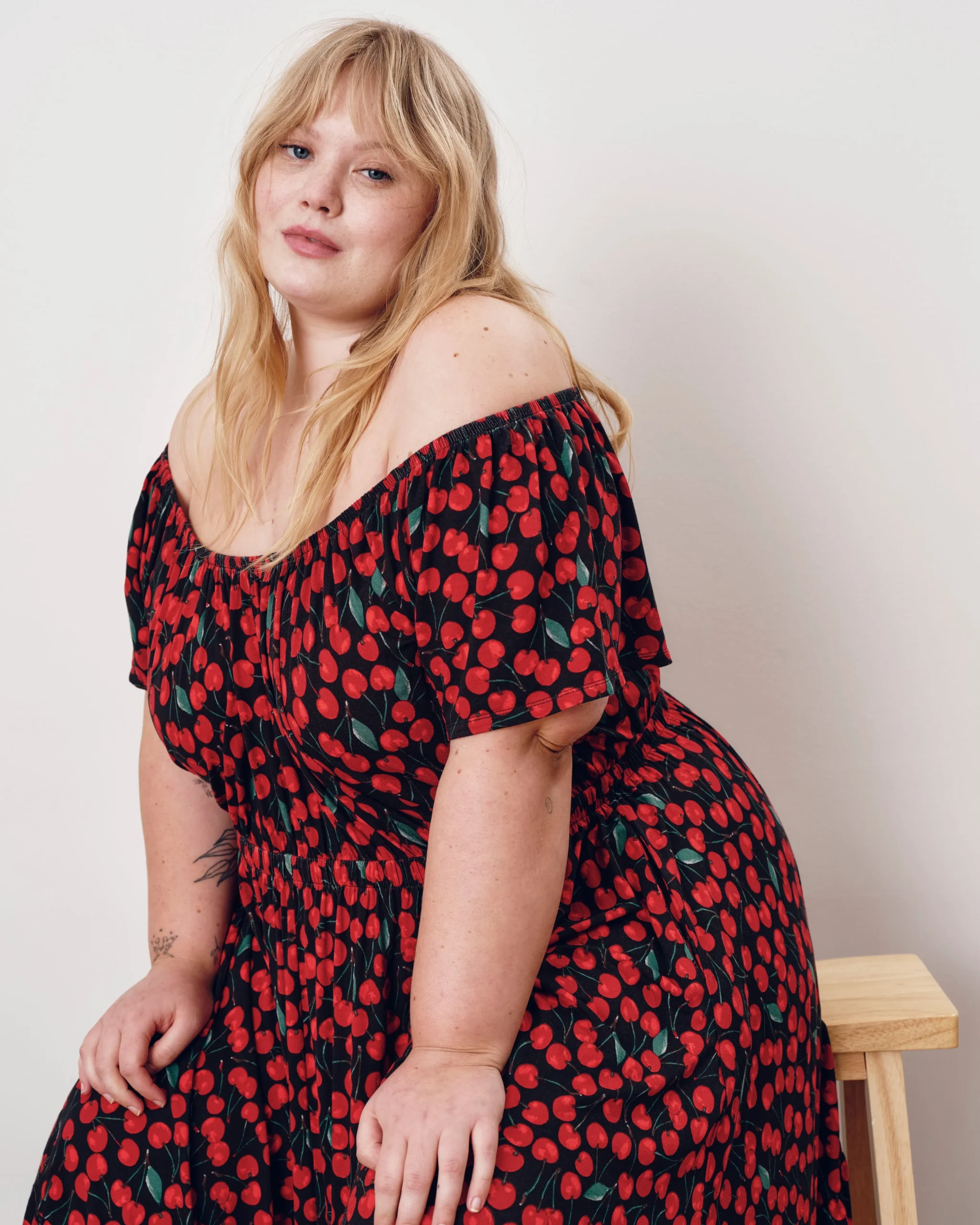 Kahlo Liquid Jersey Dress Very Cherry Print