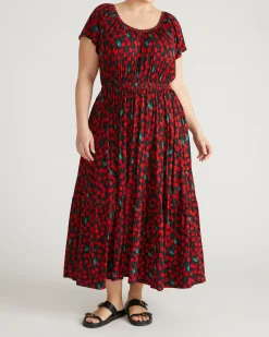 Kahlo Liquid Jersey Dress Very Cherry Print