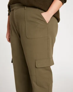 Karlee Stretch Cotton Twill Cargo Pants Ivy
