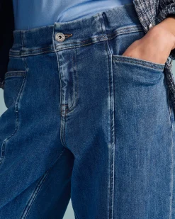 Keira Barrel Leg Jeans Shallow Bay Blue