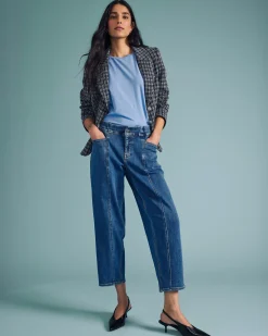 Keira Barrel Leg Jeans Shallow Bay Blue