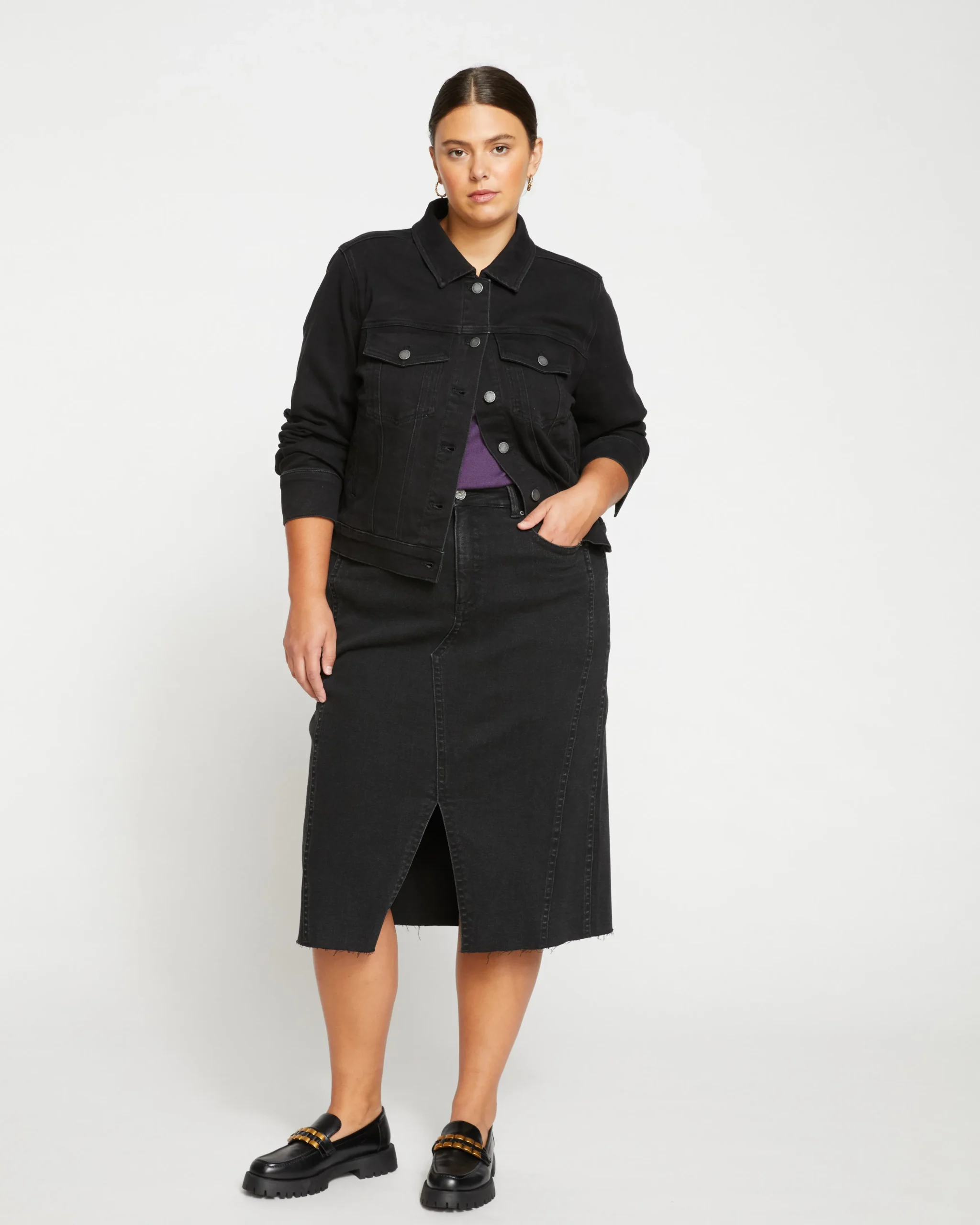 Kelsey Denim Jacket Broken Black