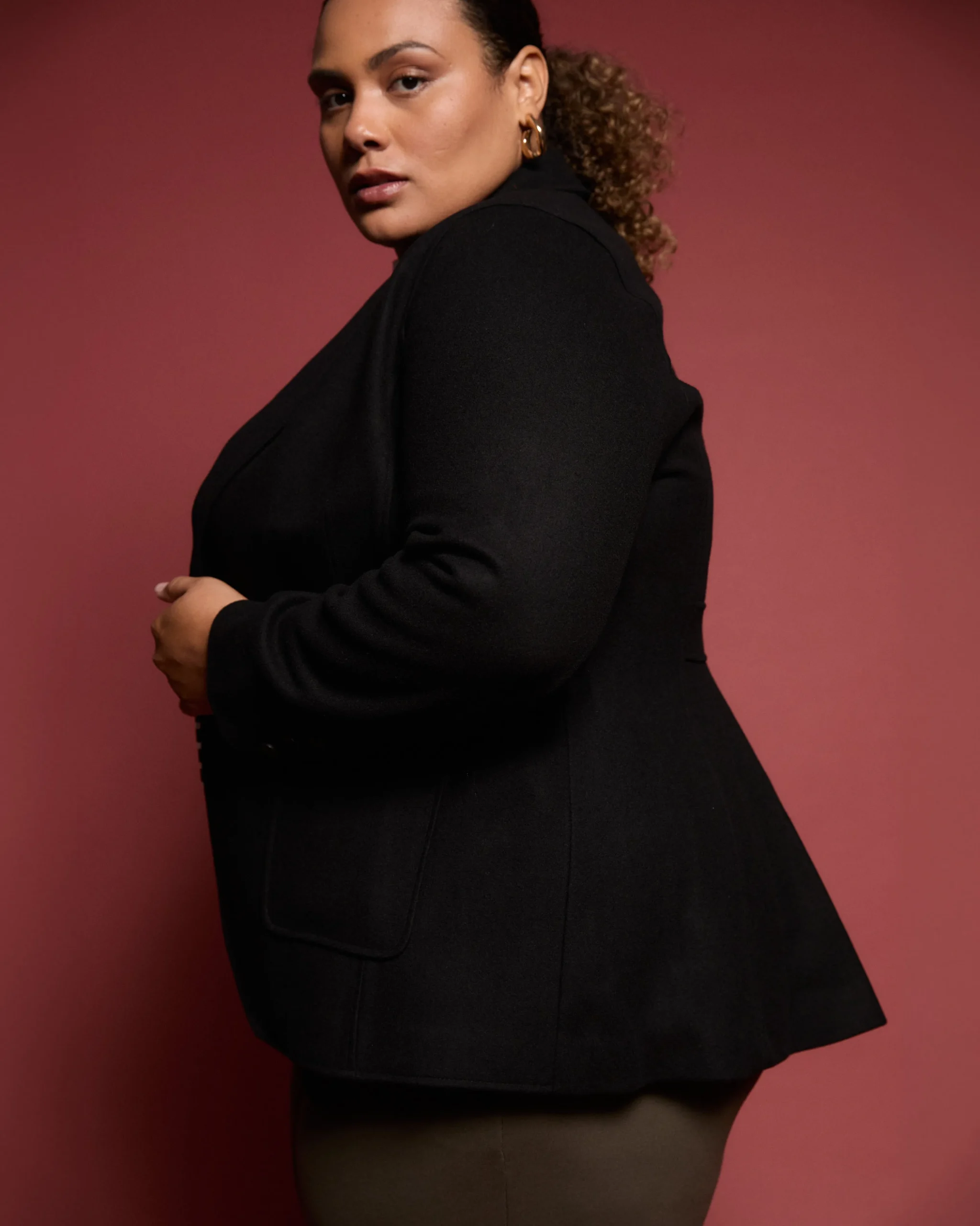 Kidjo Tailored Wool Jacket Black