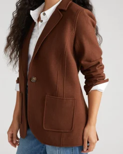 Kidjo Tailored Wool Jacket Grizzly