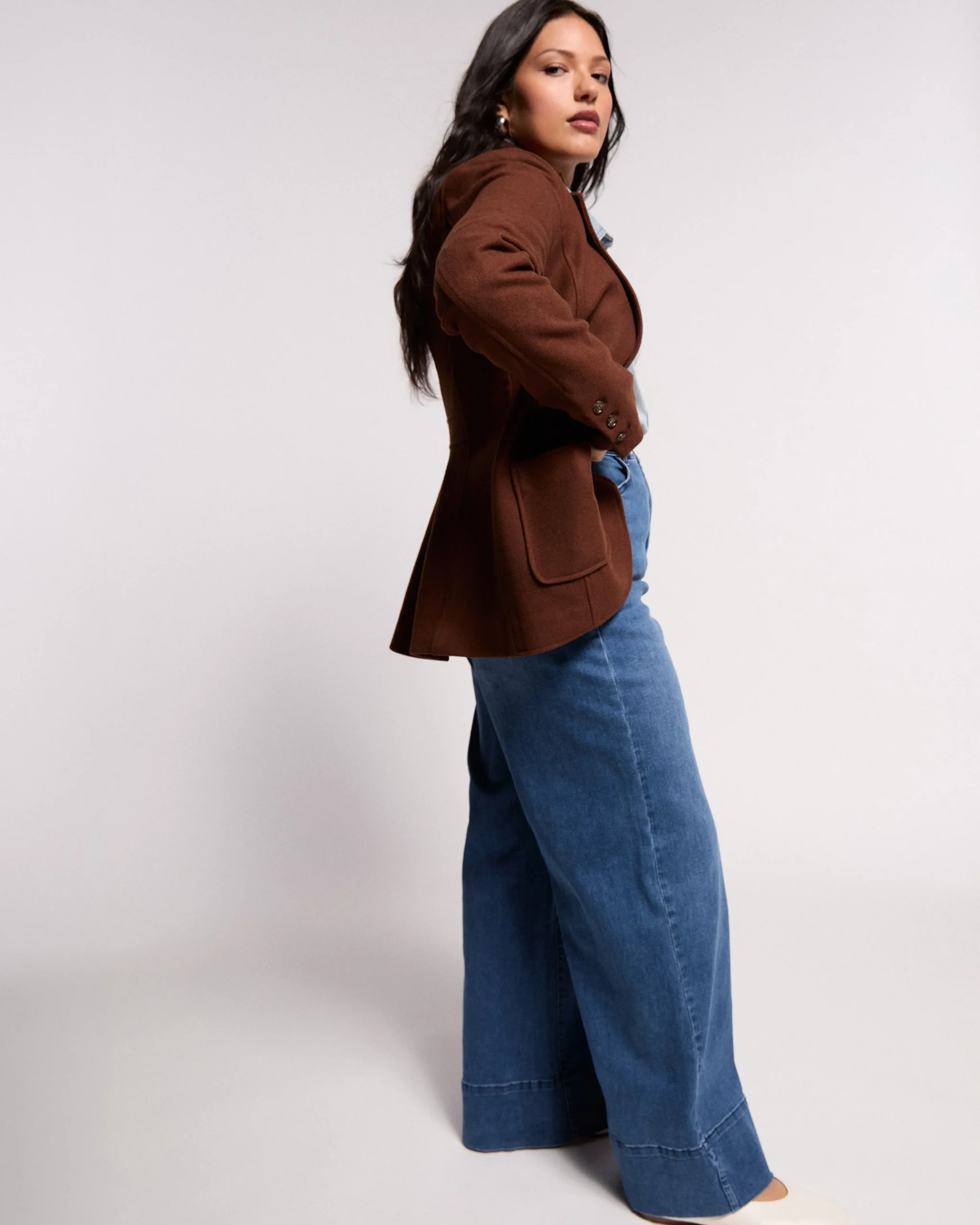 Kidjo Tailored Wool Jacket Grizzly