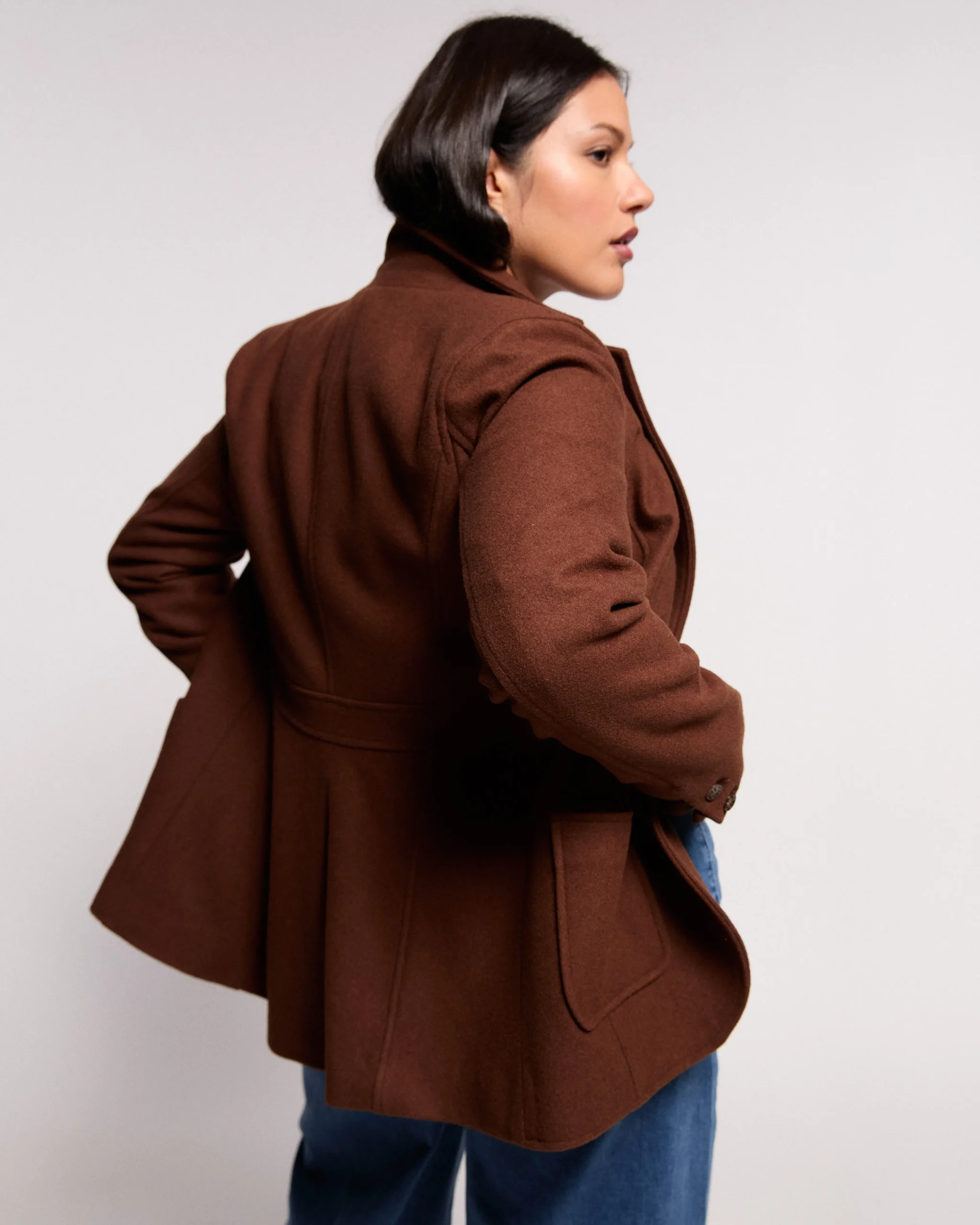 Kidjo Tailored Wool Jacket Grizzly