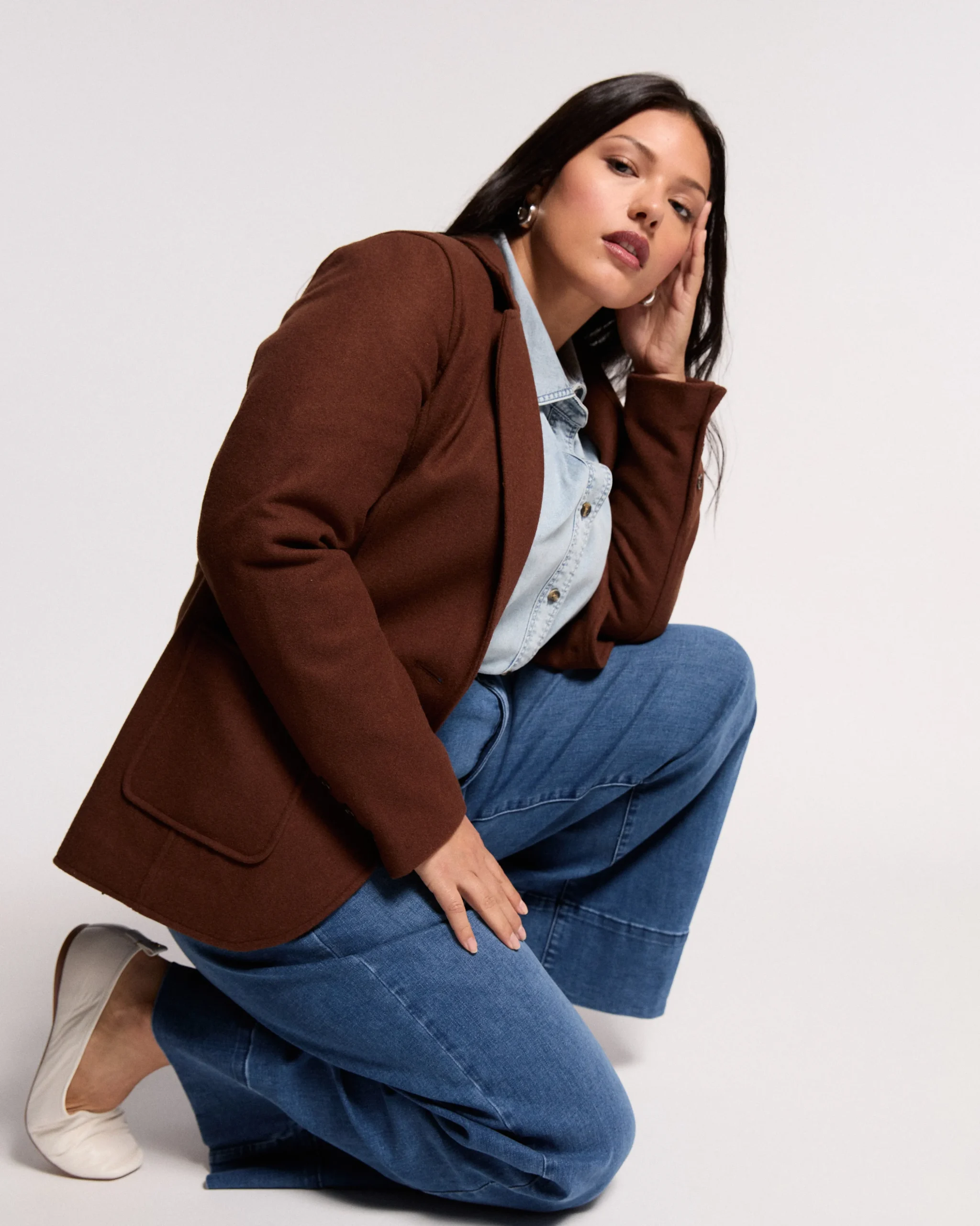 Kidjo Tailored Wool Jacket Grizzly